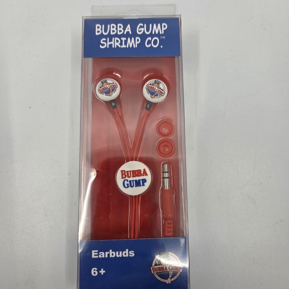 Bubba Gump Shrimp Co. Earbuds New Sealed 3.5mm Wired Headphones Souvenir Gift